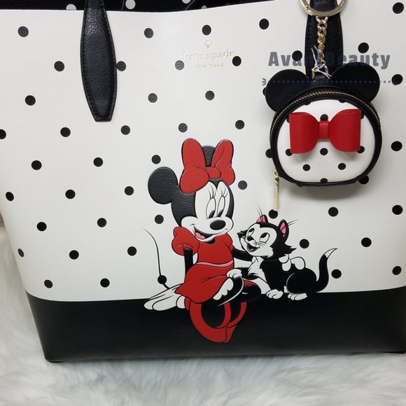 Disney x kate spade new york minnie mouse tote bag Polka Dot Coin Purse Black - Picture 14 of 16